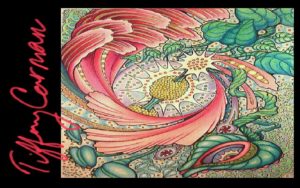 Lucid Mojo, Cosmic Flower coloring page, Tiffany Carman